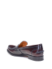 British Passport Leren mocassins donkerrood