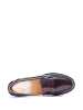 British Passport Leren mocassins donkerrood