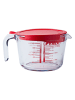 Pyrex Messbecher "Cook & Enjoy" in Transparent/ Rot - 1 l