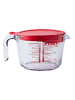 Pyrex Messbecher "Cook & Enjoy" in Transparent/ Rot - 1 l