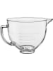 KitchenAid Rührschüssel "5KSM5GB" in Transparent/ Grau - 4,7 l