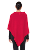 Cashmere95 Poncho rood
