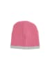 Cashmere95 Dwustronna czapka beanie w kolorze jasnoróżowo-szarym