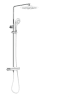 Schütte Überkopfbrauseset mit Thermostat-Armatur ''Grande Vita'' in Silber/ Weiß