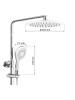 Schütte Überkopfbrauseset mit Thermostat-Armatur ''Grande Vita'' in Silber/ Weiß