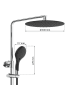 Schütte Überkopfbrauseset mit Thermostat-Armatur ''Grande Vita'' in Silber/ Schwarz