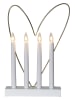 STAR Trading LED-Fensterleuchter "Glossy Heart" in Weiß/ Gold - (B)25 x (H)37 cm