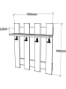 Scandinavia Concept Wandgarderobe "Carina" in Weiß - (B)70 x (H)70 x (T)14,5 cm