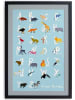 The Wild Hug Gerahmter Kunstdruck "Animal Alphabet" - (L)40 x (B)30 cm