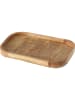 Boltze 2-delige set: decoratieve dienbladen "Tikko" bruin