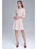 Nife Kleid in Creme/ Bordeaux