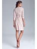 Nife Kleid in Creme/ Bordeaux