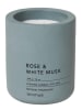 Blomus Duftkerze "Fraga - Rose & White Musk" in Grau - (H)11 x Ø 9 cm