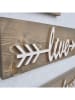 Evila 3-delige set: wanddecoratie walnotenhout - (B)40 x (H)14 cm