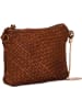 Anna Morellini Leder-Umhängetasche "Laura" in Braun - (B)23 x (H)17 x (T)1 cm