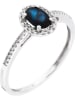 DIAMANTA Złoty pierścionek "Royal Blue" z diamentami i szafirami