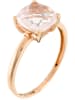 DIAMANTA Złoty pierścionek "Quartz Unique" z różowym kwarcem