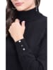 C& Jo Rollkragenpullover in Schwarz