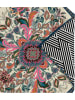 Madre Selva Satynowa bandana w kolorze beżowym ze wzorem - 55 x 55 cm
