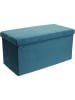 Rétro Chic Sitztruhe in Petrol - (B)76 x (H)38 x (T)38 cm