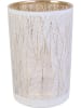 Rétro Chic Vase "Tauri" in Weiß - (H)20 x Ø 12 cm