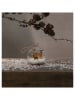 STAR Trading Decoratieve ledhanger "Fauna" bruin/wit - (H)9 x Ø 8 cm