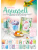 folia PAPER Motiefblok "Aquarel" meerkleurig - 20 vellen - (L)34 x (B)24 cm