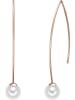 Perldesse Rosévergulde oorhangers met parels
