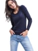 ASSUILI Kaschmir-Pullover in Dunkelblau