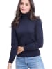 ASSUILI Kaschmir-Rollkragenpullover in Dunkelblau