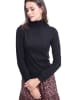 ASSUILI Kaschmir-Rollkragenpullover in Schwarz