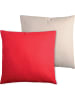 STOF France Poduszka "Duo" w kolorze czerwono-beżowym - 50 x 50 cm