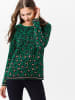 BRAX Pullover "Liz" in Dunkelgrün/ Schwarz