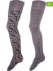 ewers 2-delige set: maillots "Love" lichtgrijs/donkergrijs