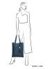 Charm Shopper bag w kolorze granatowym - 30 x 40 x 10 cm