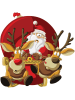 Ambiance Wandsticker "Santa Claus at a fast pace with his reindeer"