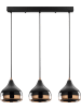 ABERTO DESIGN Lampa wisząca "Yildo" w kolorze czarno-miedzianym - 67 x 17 cm