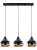ABERTO DESIGN Lampa wisząca "Yildo" w kolorze czarno-miedzianym - 67 x 17 cm