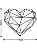 ABERTO DESIGN Wandobjekt "Heart" in Schwarz - (B)47 x (H)40 cm