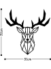 ABERTO DESIGN Dekoracja ścienna "Deer" - 51 x 51 cm