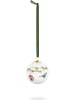 Kähler Kerstbal "Hammershøi" wit/groen - Ø 6 cm