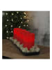 STAR Trading 4-delige set: ledkaarsen "May" rood - (H)12,5 cm