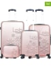 Les P´tites Bombes 4-delige hardcase-trolleyset "Eleonor-C" lichtroze