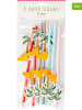 Rice 2-delige set: rietjes meerkleurig - 2x 8 stuks