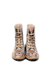 Goby Botki w kolorze beżowym ze wzorem