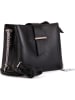 Anna Morellini Leder-Umhängetasche in Schwarz - (B)17 x (H)22 x (T)10 cm