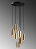ABERTO DESIGN Hängeleuchte in Gold/ Schwarz - (H)40 x Ø 43 cm