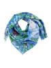 Made in Silk Zijden sjaal blauw/groen - (L)90 x (B)90 cm