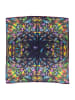 Made in Silk Zijden sjaal donkerblauw/meerkleurig - (L)90 x (B)90 cm