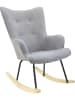 THE HOME DECO FACTORY Schaukelstuhl "Helsinki" in Grau - (B)65 x (H)96 x (T)80 cm